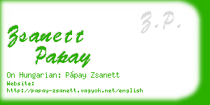 zsanett papay business card